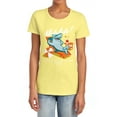 thumbnail image 1 of Shark Week Officially Licensed Sunbathing Shark Women's T Shirt, Banana, Medium, 1 of 4