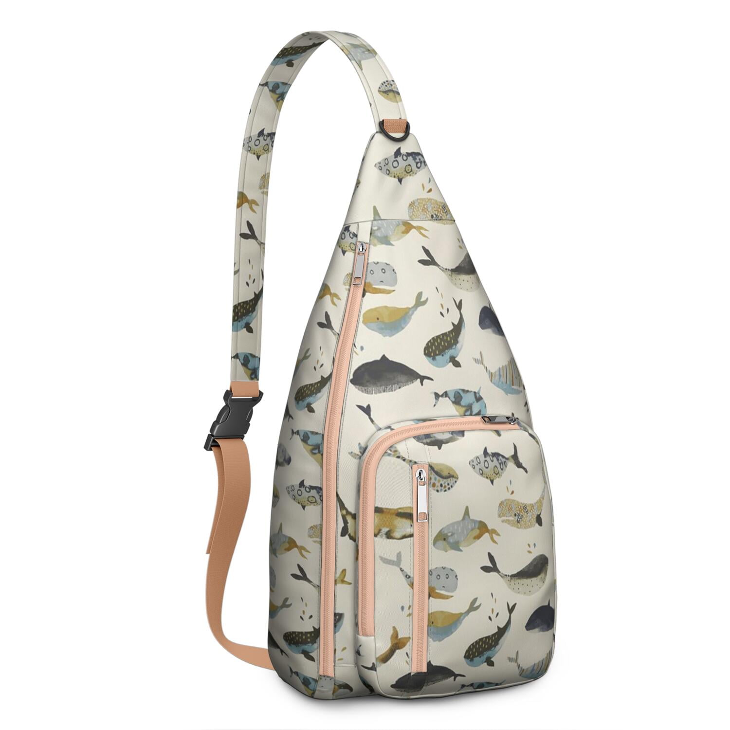 Shark Week Special Sling Backpack&nbsp;- Multiple Shark Species Educational Print