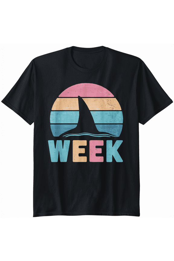 Shark Week T-Shirt Mens Womens Unisex Summer Beach Vacation Tee
