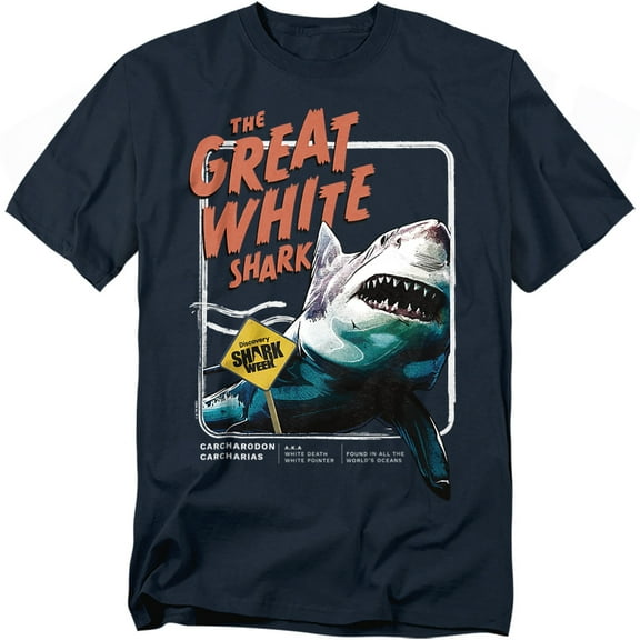 Shark Week: Television Series T-Shirt Officialy Licensed Great White Unisex Graphic Tee for Men & Women