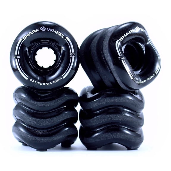Shark Wheel 60 mm California Roll Black Wheels for Skateboard