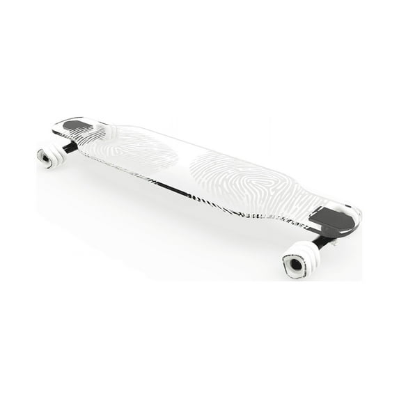 Shark Wheel Fingerprint Clear Longboard with Lights