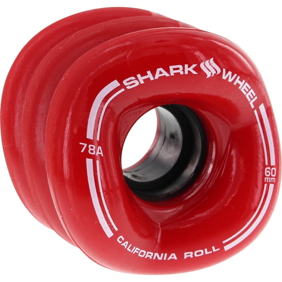 Shark Wheels California Roll Skateboard Wheels 78a 60mm Solid Red