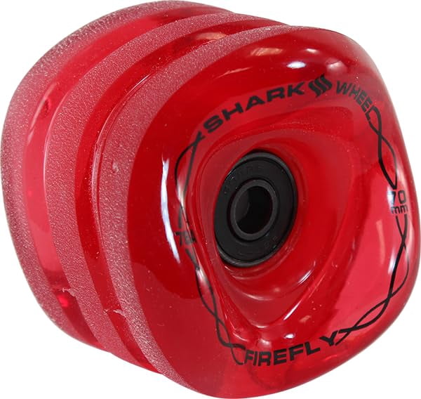 Firefly Rims Shark Wheels Firefly Skateboard Wheels 78a 70mm Translucent Red with ...