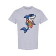 thumbnail image 1 of Shark With Beachwear T-Shirt Men -Image by Shutterstock, Male Small, 1 of 2