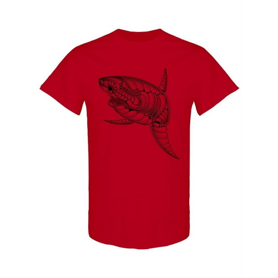 Shark With Decoration T-Shirt Men -Image by Shutterstock, Male Small