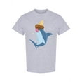 thumbnail image 1 of Shark With Ice Cream T-Shirt Men -Image by Shutterstock, Male x-Large, 1 of 2