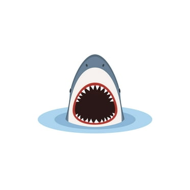 Shark With Open Mouth Coming Out Of Water Illustration Jaws Shark Posters For Walls Shark Pictures Cool Sharks Of The World Poster Shark Wall Art Print Cool Wall Art Print Poster 12x18