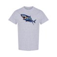 thumbnail image 1 of Shark With Open Mouth Design T-Shirt Men -Image by Shutterstock, Male 3X-Large, 1 of 2