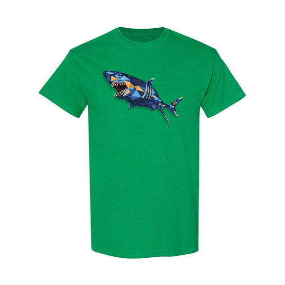 Shark With Open Mouth Design T-Shirt Men -Image by Shutterstock, Male Small