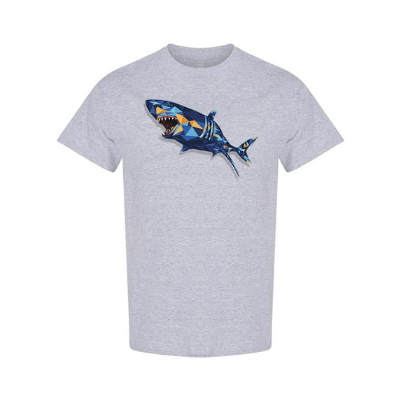Shark With Open Mouth Design T-Shirt Men -Image by Shutterstock, Male Small