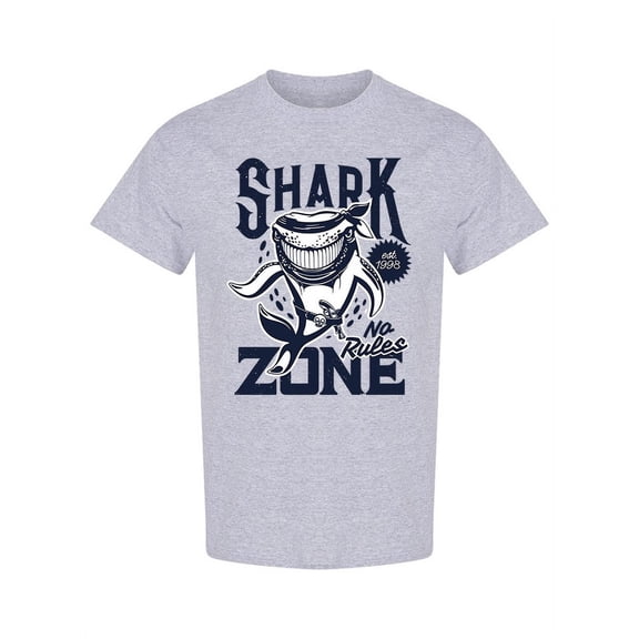 Shark Zone Design T-Shirt Men -Image by Shutterstock, Male Small