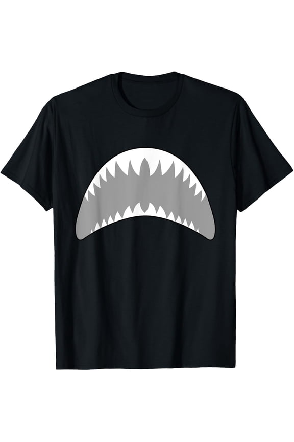 Shark mouth jaw lazy easy retro for halloween party gifts men woman unisex t-shirt