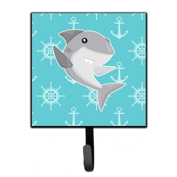 Shark on Blue Nautical Leash or Key Holder