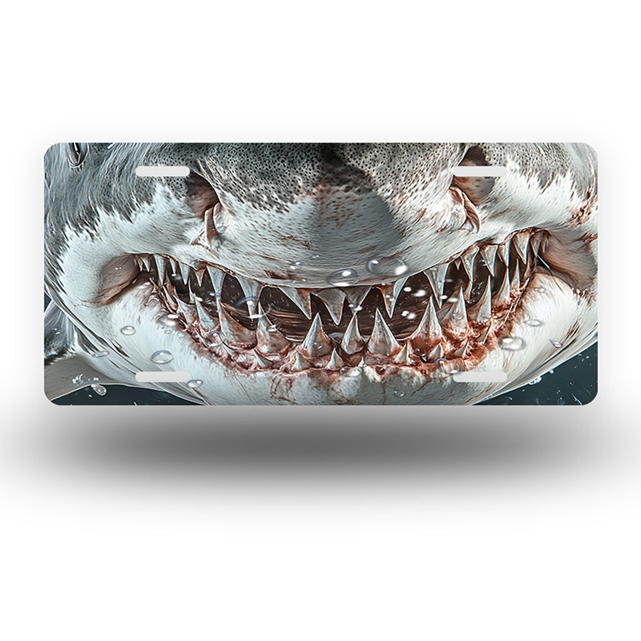 Shark's Jaws Close up Front License Plate,Metal License Plate,Funny ...