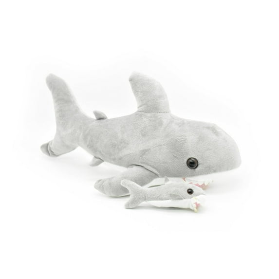 Shark with Baby, Stuffed, Soft, Toy, Educational, Kids, Gift, Plush Animal 15" CWG93 B411