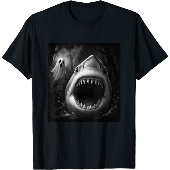 Shark with Boo Scary Halloween T-Shirt