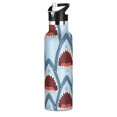 thumbnail image 1 of Shark with Open Mouth Pattern Sport Water Bottle for Kids Insulated with Straw for School Outdoor Daily Use, 1 of 6