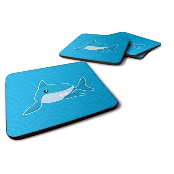 Shark with Waves Foam Coaster Set of 4