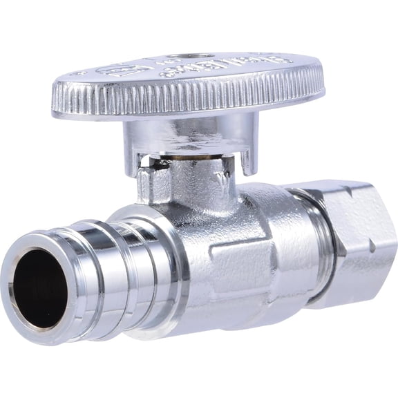 SharkBite Stop Valve Connector UAB23057LFA - Brass, Easy Installation - 1/2 In. 3/8 In. OD