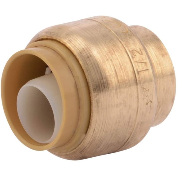 Cash Acme SharkBite 1/2-Inch End Cap, Push-to-Connect, PEX, Copper, CPVC, 4 Count — Residential Use, Standard Application