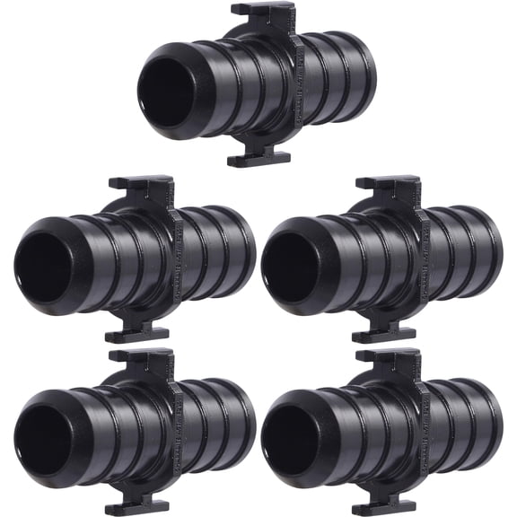 SharkBite 1/2 Inch Poly Crimp Coupling, Pack of 5, PEX Pipe, PE-RT, UP008A5