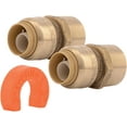 SharkBite 1/2 Inch Water Heater Connection Kit, Push to Connect Brass
