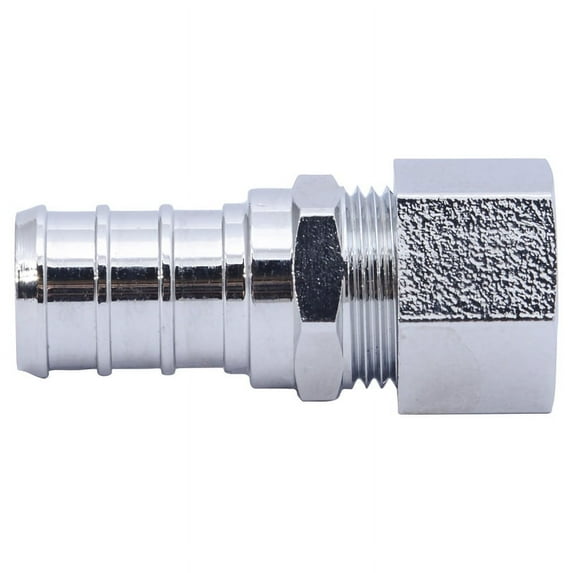 1 Pc, Sharkbite 1/2 In. Barb X 3/8 In. D Compression Brass Adapter