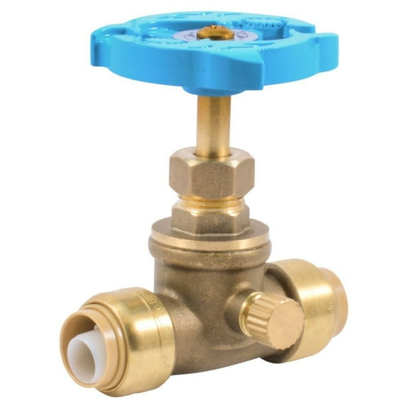 SharkBite 1/2 PTC Brass Stop and Waste Valve