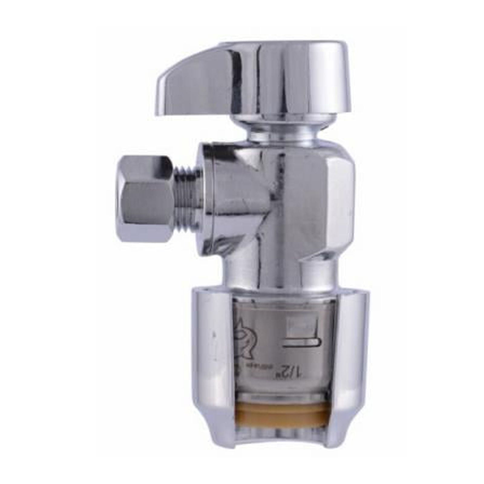 SharkBite 1/2 in. PTC X 1/4 in. Compression Brass Angle Stop Valve