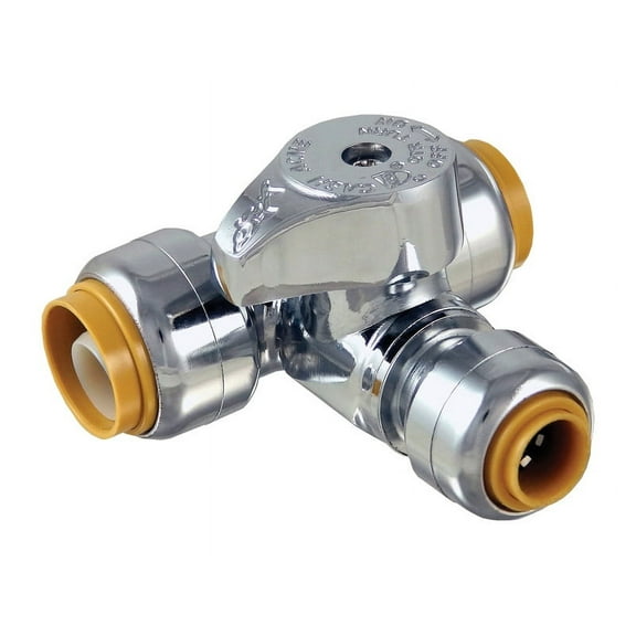 SharkBite 1/2 in. PTC x 1/2 in. Brass Tee Stop Fittings & Couplers