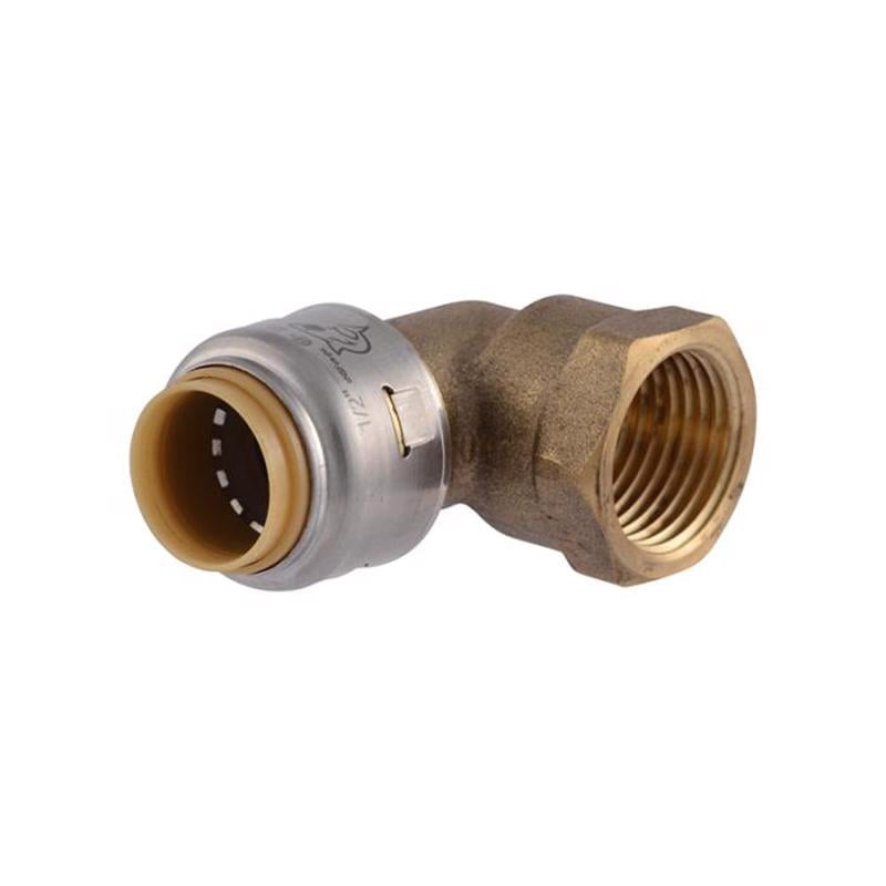 SharkBite 1/2-in Push-to-Connect x 1/2-in FNPT dia 90-Degree Female Adapter Push Fitting SharkBite 1/2-in Push-to-Connect x 1/2-in FNPT dia 90-Degree Female Adapter Push Fitting