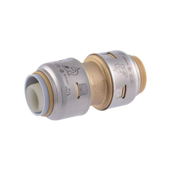 SharkBite 1/2 in. Push x 1/2 in. Dia. Push Brass Coupling