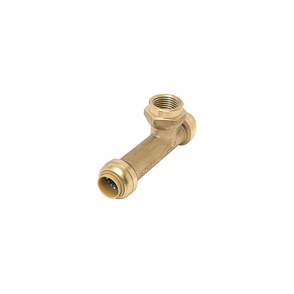 SharkBite 1/2 in. Push x 1/2 in. Dia. Push Brass Tee
