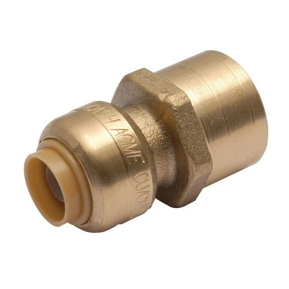 SharkBite 1/2 in. Push x 3/4 in. Dia. FPT Brass Reducing Connector