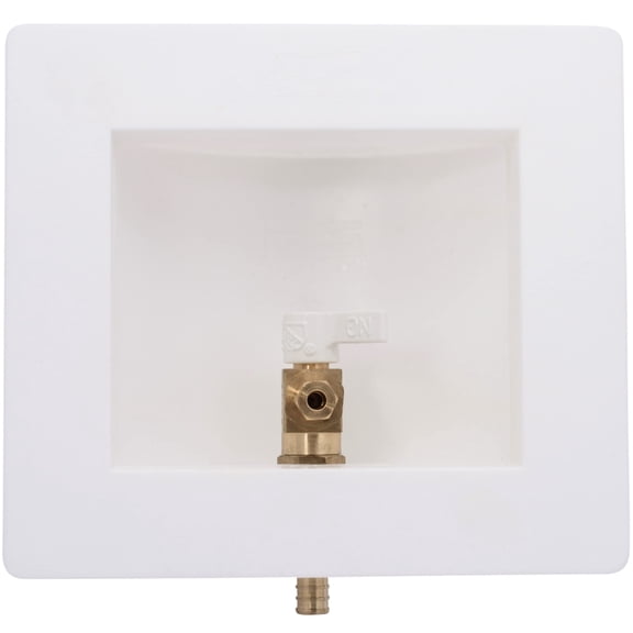 SharkBite 1/2 x 1/4 Inch Compression PEX Crimp Ice Maker Outlet Box, 25740