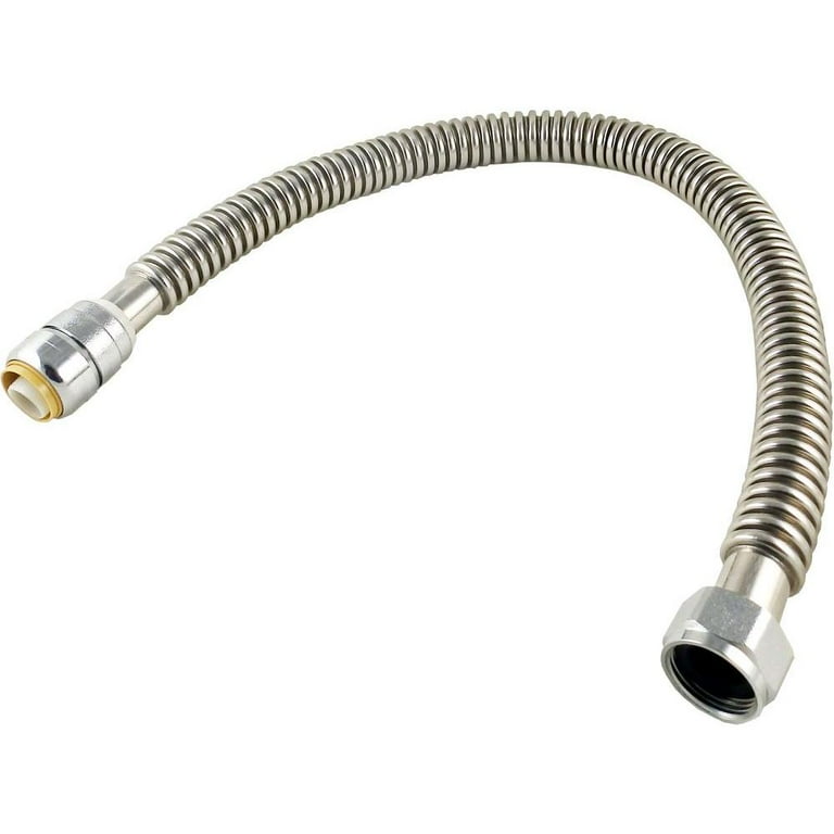 1 in. Push-to-Connect x 1 in. FIP x 24 in. Corrugated Stainless Steel Water Softener Connector 1 in. Push-to-Connect x 1 in. FIP x 24 in. Corrugated Stainless Steel Water Softener Connector