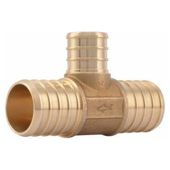 SharkBite 1 in. Barb X 1 in. D Barb Brass PEX Tee