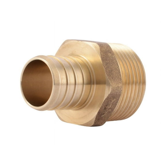 SharkBite UC140LFA Pipe Adapter 1" PEX Barb Grade X 1" D MPT Brass