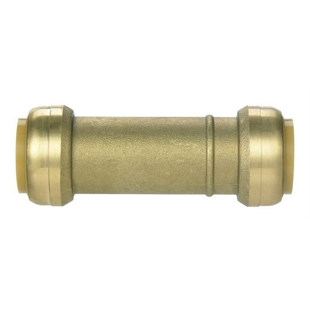 SharkBite 1 in. Push x 1 in. Dia. Push Brass Slip Coupling