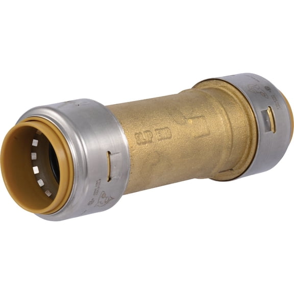 SharkBite 1 in. Push x 1 in. Dia. Push Brass Slip Coupling