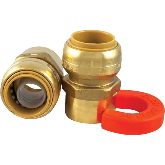 SharkBite 22604LFA Water Heater Installation Kit 1/2 Inch x 3/4 Inch FNPT, Push-to-Connect, PEX, Copper, CPVC
