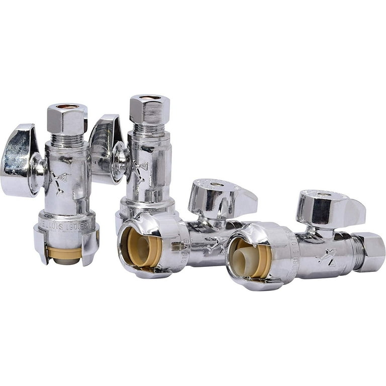 SharkBite 23037LFA4 Straight Stop Valve, 1/2 Inch x 3/8 Inch