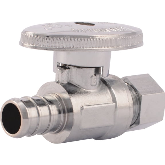 SharkBite Stop Valve Straight - Compact, 1/2-Inch by 3/8-Inch OD Compression