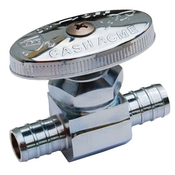 SharkBite 23063LF Pex Chrome Plated Straight Stop, 1/2" x 1/2" Barb Insert, Each