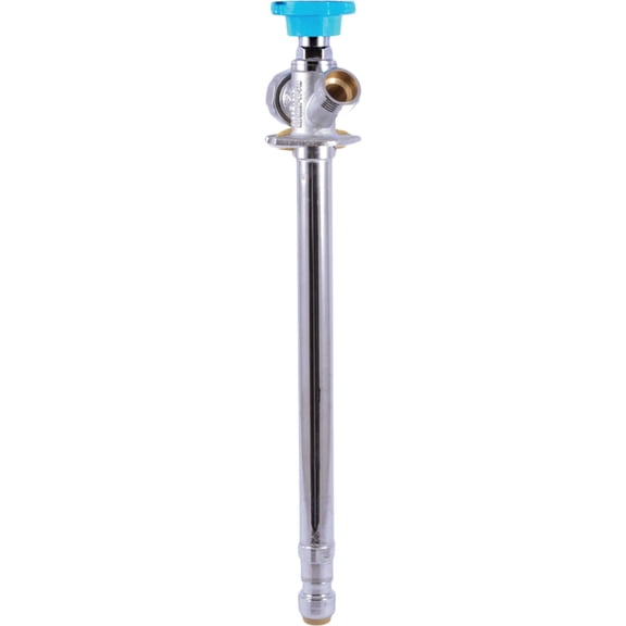 SharkBite 24629LFA Frost Free Sillcock, 1/2 Inch x 3/4 inch MHT x 10 inch, Water Valve Shut Off, Push-to-Connect, PEX, Copper, CPVC, PE-RT