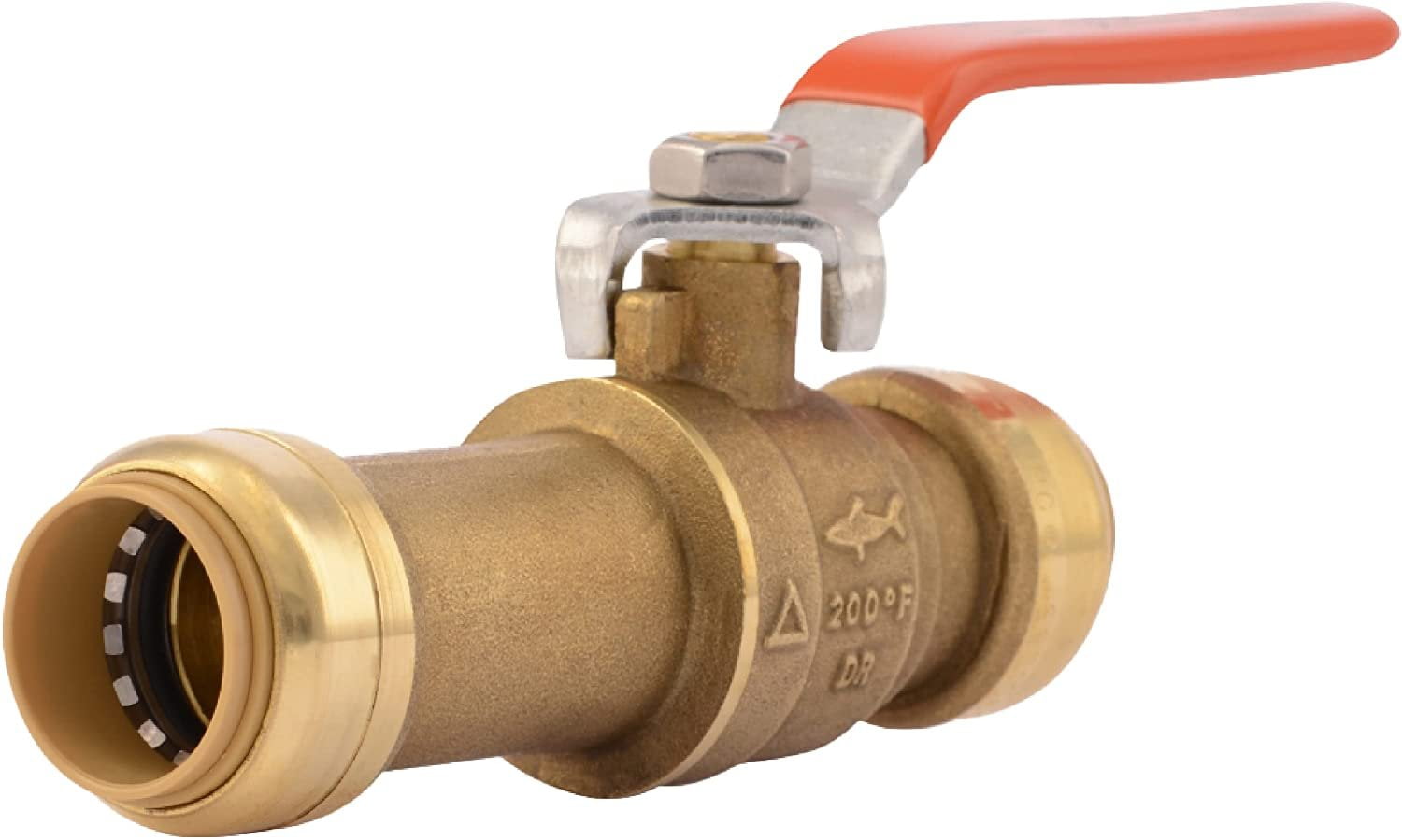 3/4 Inch Brass Push-to-Connect Slip Ball Valve