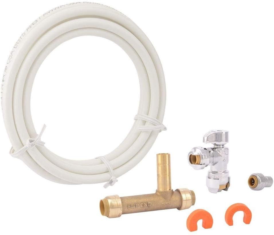 25FT PEX Refrigerator Water Line Kit - Ice Maker Tubing with Tee
