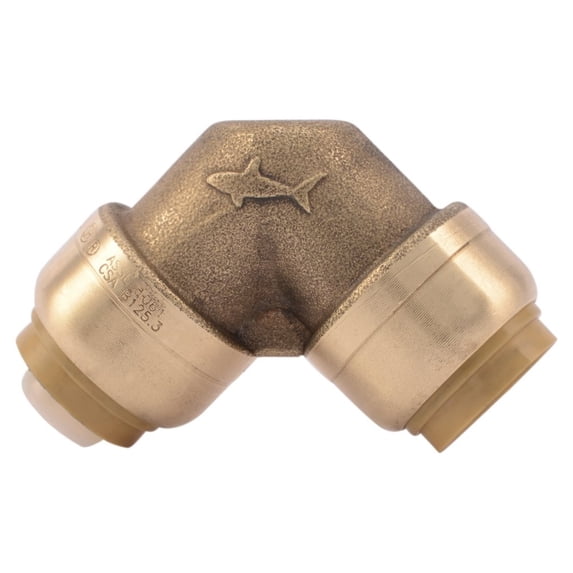 SharkBite Elbow Push-to-Connect - 3/4 Inch, 90 Degree, Brass, PEX, Copper, CPVC