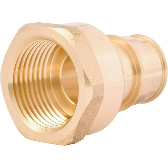 SharkBite 3/4 Inch Expansion FNPT Adapter Fitting for PEX-A Pipe, Brass Plumbing Fittings, Female NPT Adapter for PEX-A Tubing, UAB088LFA